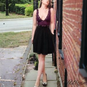 Zac Posen Fit & Flair Black Skirt SZ 10 Fits 4-6